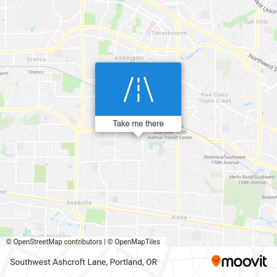 Southwest Ashcroft Lane map