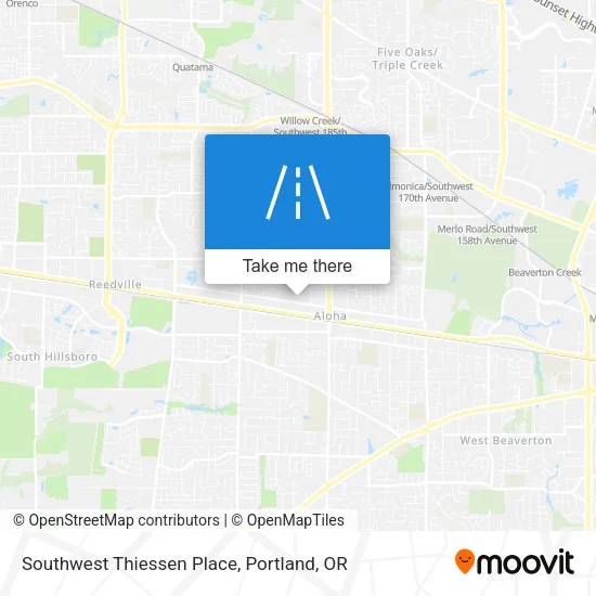 Southwest Thiessen Place map