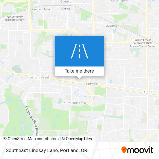 Southeast Lindsay Lane map