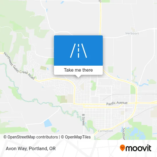 Avon Way map