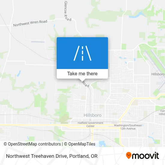 Northwest Treehaven Drive map