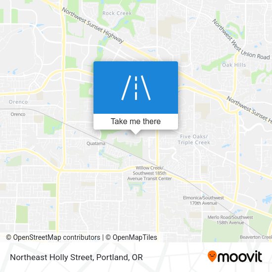 Northeast Holly Street map