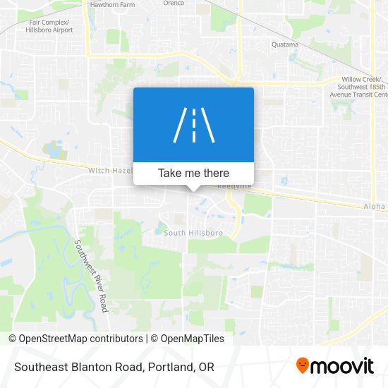 Southeast Blanton Road map