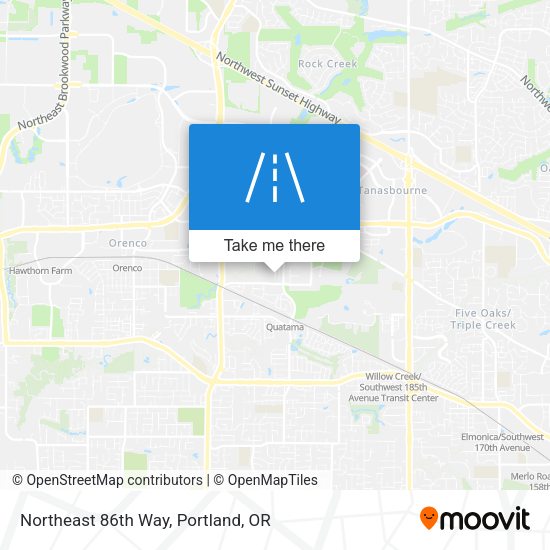 Northeast 86th Way map