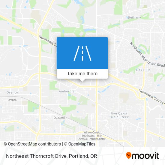Northeast Thorncroft Drive map
