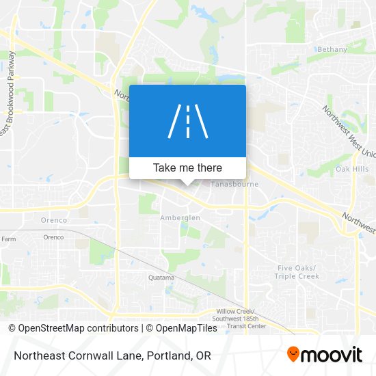 Northeast Cornwall Lane map