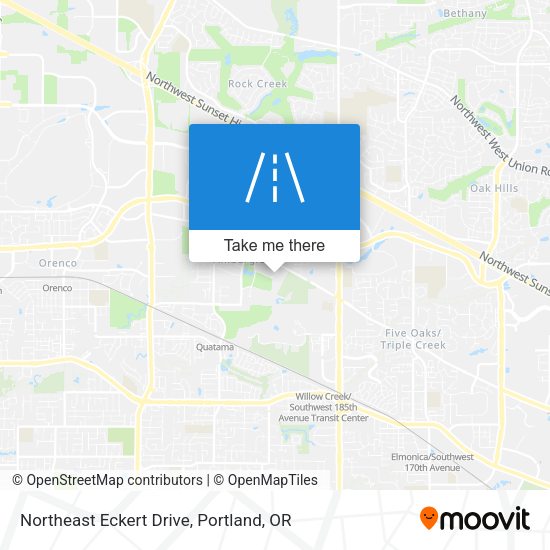 Northeast Eckert Drive map