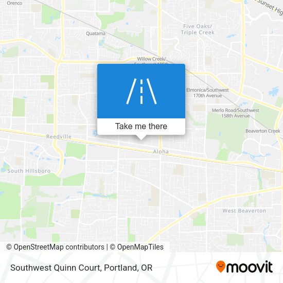 Mapa de Southwest Quinn Court