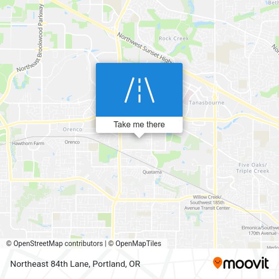 Northeast 84th Lane map