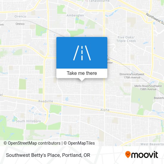 Southwest Betty's Place map