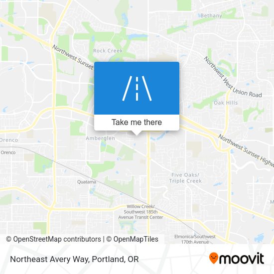 Northeast Avery Way map
