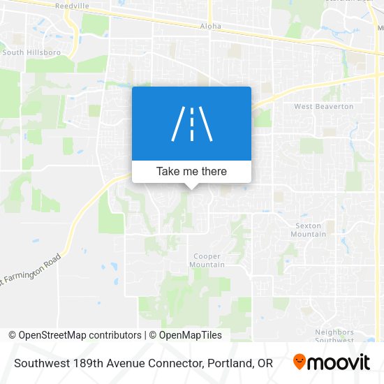 Southwest 189th Avenue Connector map