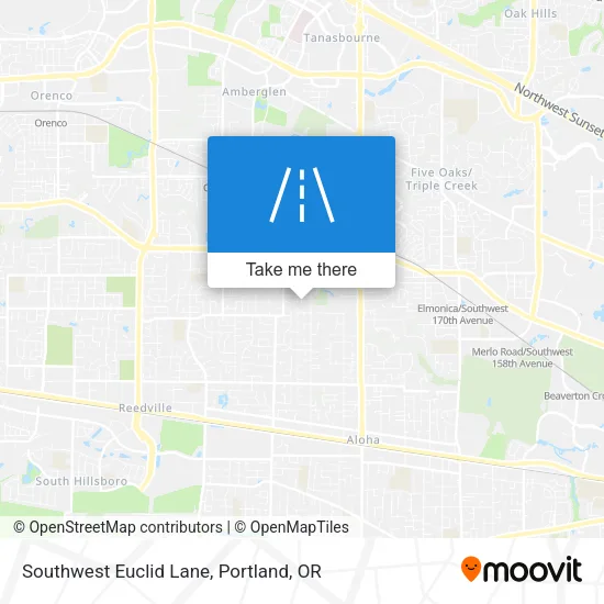 Southwest Euclid Lane map