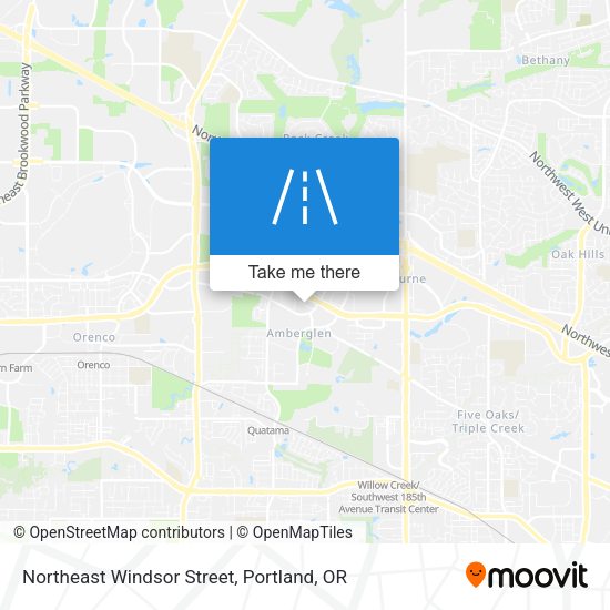 Northeast Windsor Street map