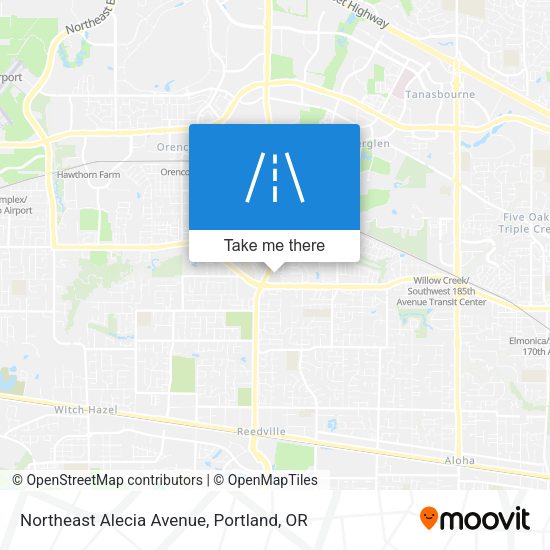 Northeast Alecia Avenue map