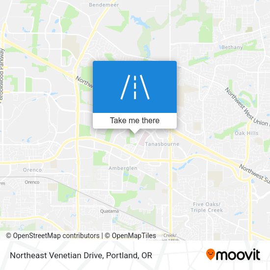 Northeast Venetian Drive map