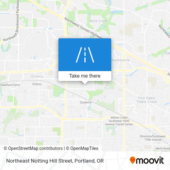 Mapa de Northeast Notting Hill Street