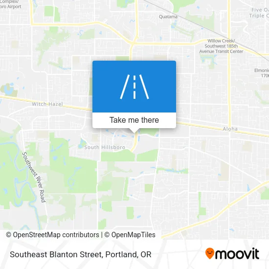 Southeast Blanton Street map