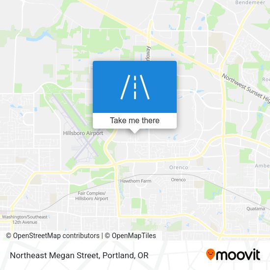 Northeast Megan Street map