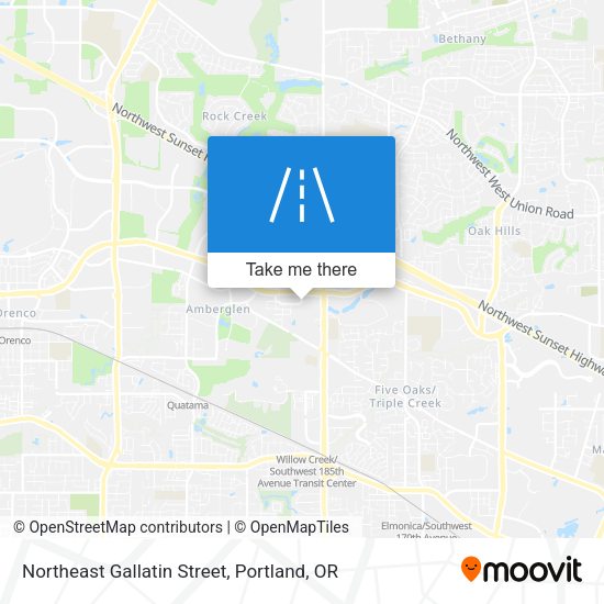 Northeast Gallatin Street map