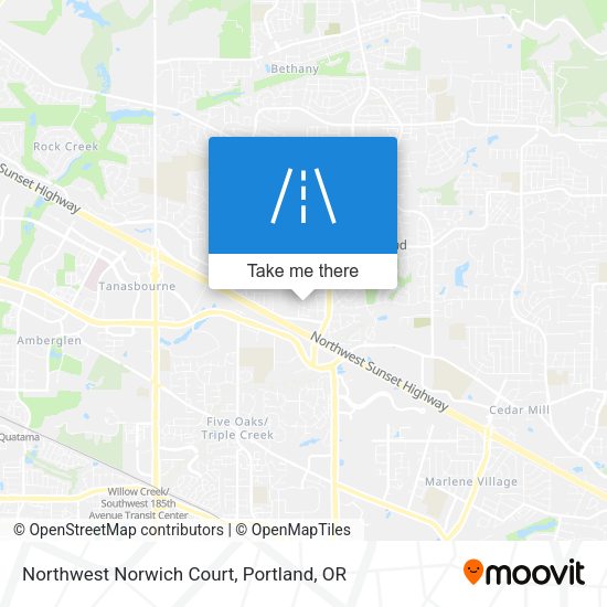 Northwest Norwich Court map