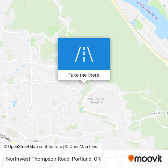 Northwest Thompson Road map