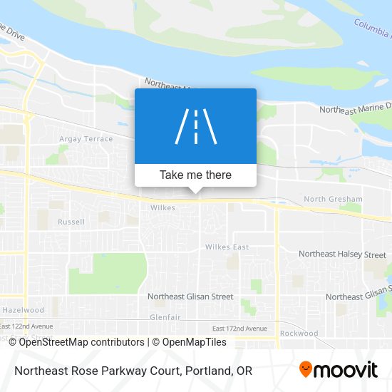 Northeast Rose Parkway Court map