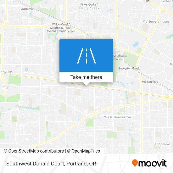 Southwest Donald Court map