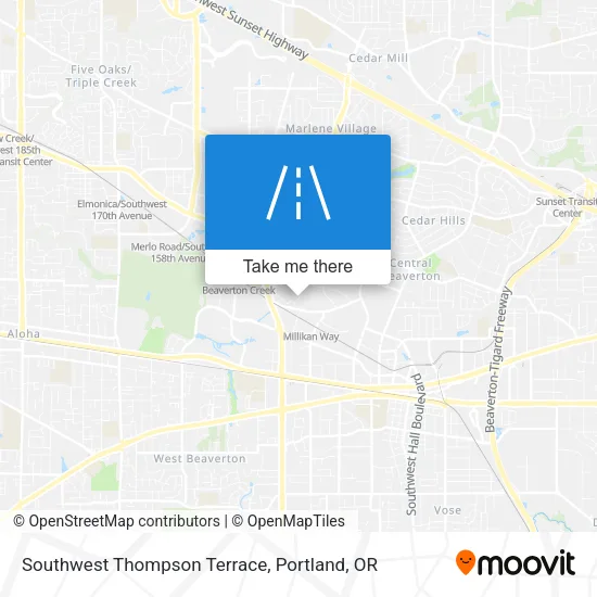 Southwest Thompson Terrace map