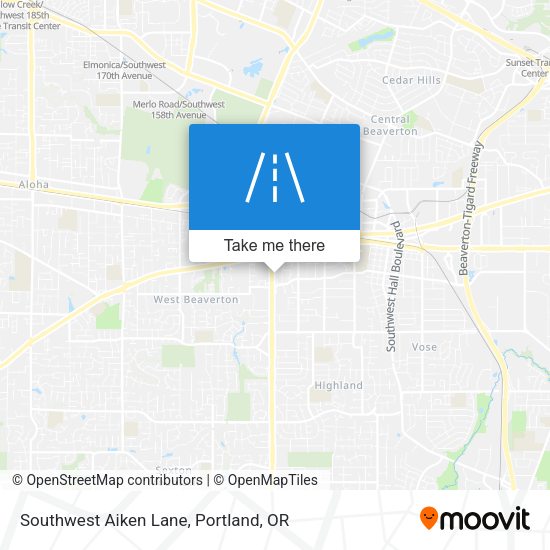 Mapa de Southwest Aiken Lane