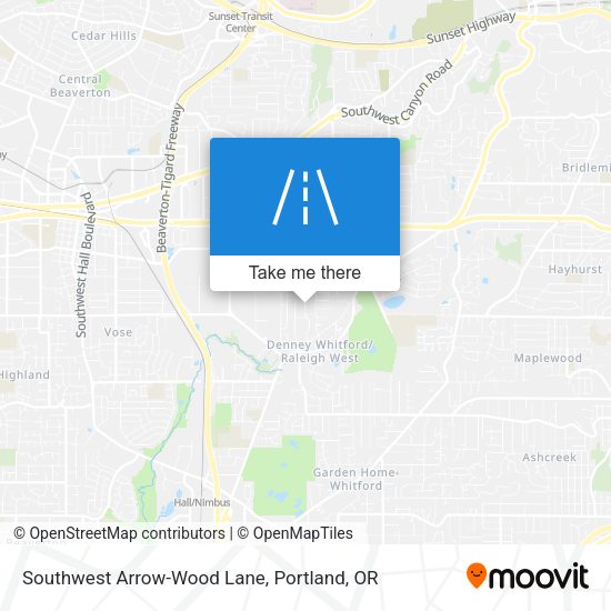 Southwest Arrow-Wood Lane map