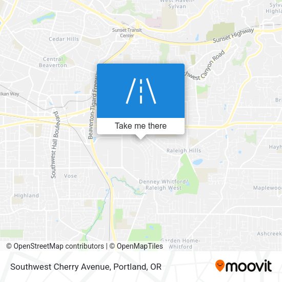 Mapa de Southwest Cherry Avenue