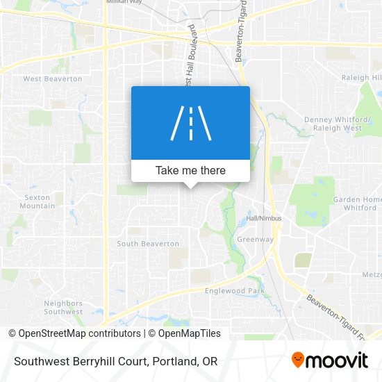 Mapa de Southwest Berryhill Court