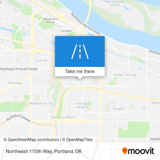 Northeast 110th Way map