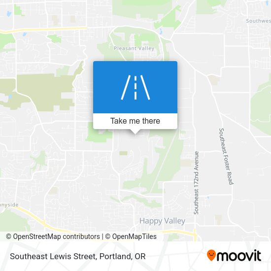 Southeast Lewis Street map