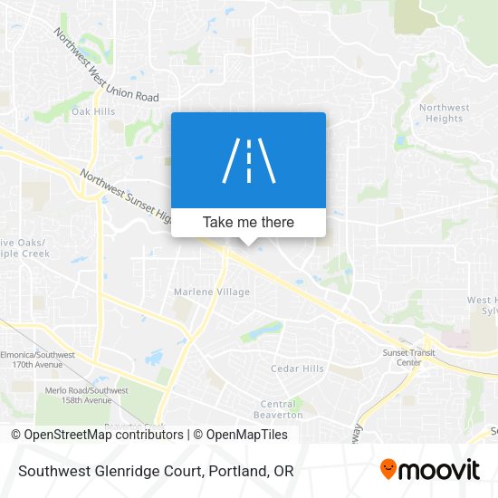 Mapa de Southwest Glenridge Court