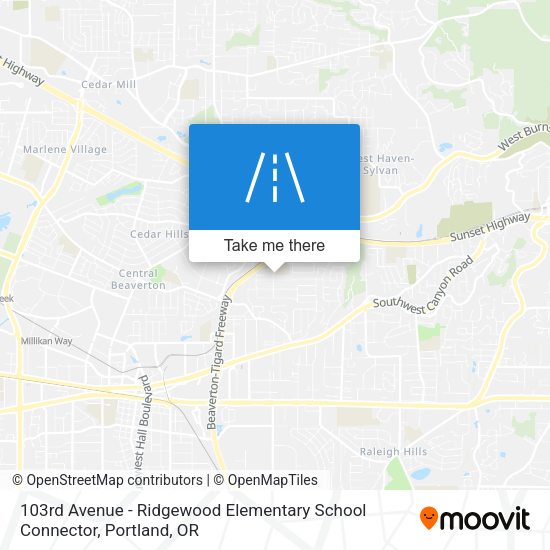 103rd Avenue - Ridgewood Elementary School Connector map