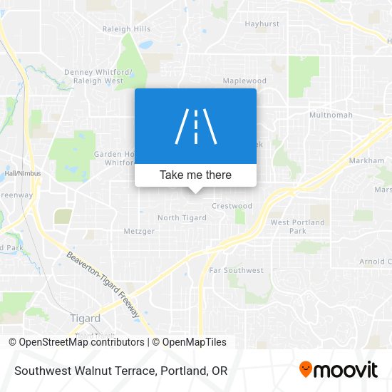 Southwest Walnut Terrace map