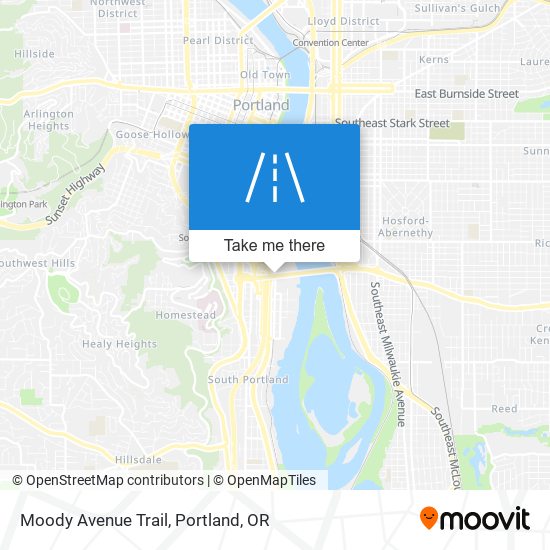 Moody Avenue Trail map