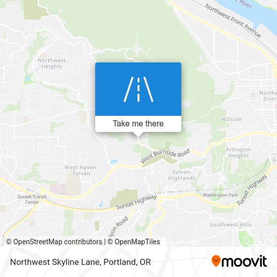 Northwest Skyline Lane map