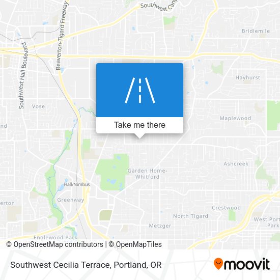Southwest Cecilia Terrace map