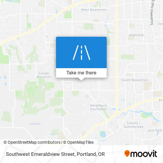 Southwest Emeraldview Street map