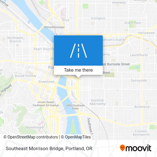 Southeast Morrison Bridge map