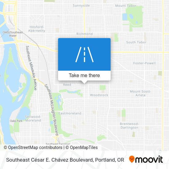 Mapa de Southeast César E. Chávez Boulevard