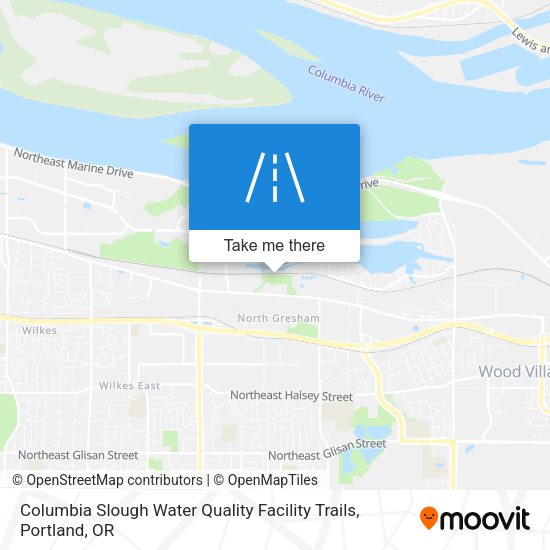Columbia Slough Water Quality Facility Trails map