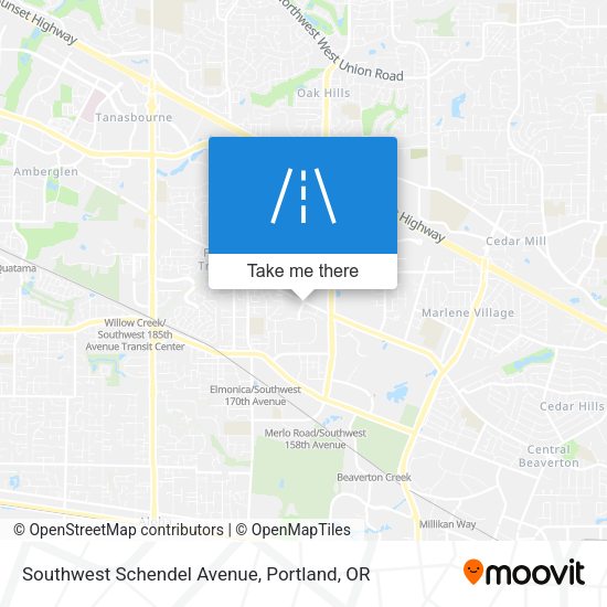 Southwest Schendel Avenue map