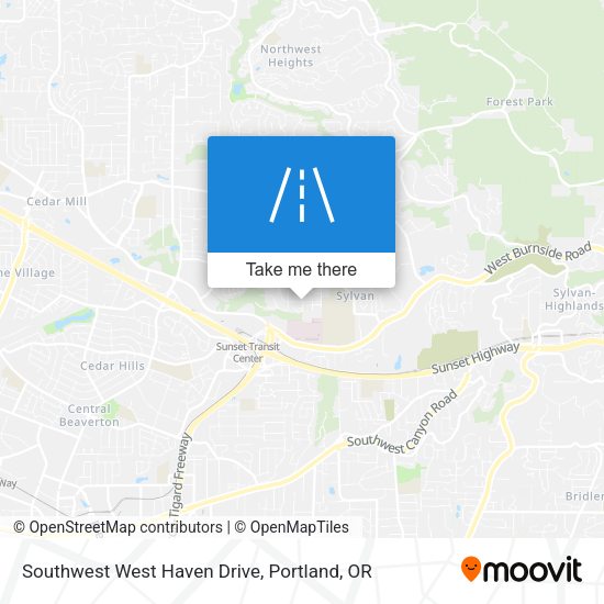 Mapa de Southwest West Haven Drive