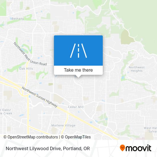 Mapa de Northwest Lilywood Drive