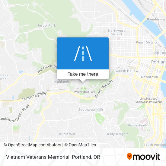 Vietnam Veterans Memorial map