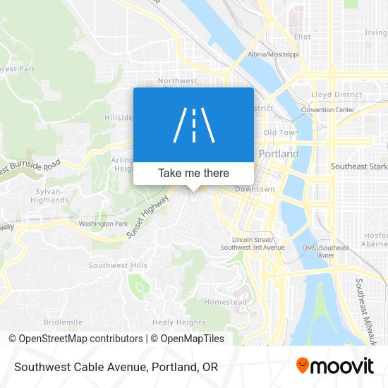 Southwest Cable Avenue map